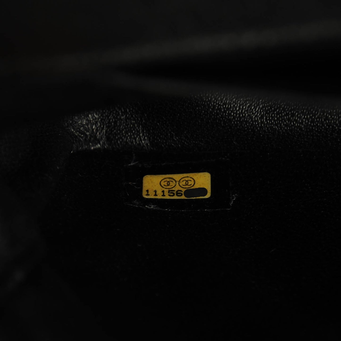 Lambskin Perforated East West Flap Black
