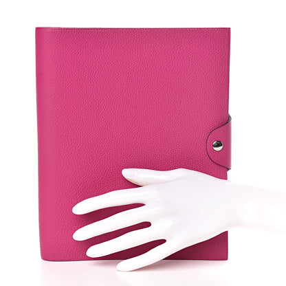 Hermes Togo Ulysse MM Notebook Cover Rose Pourpre 2 of 8