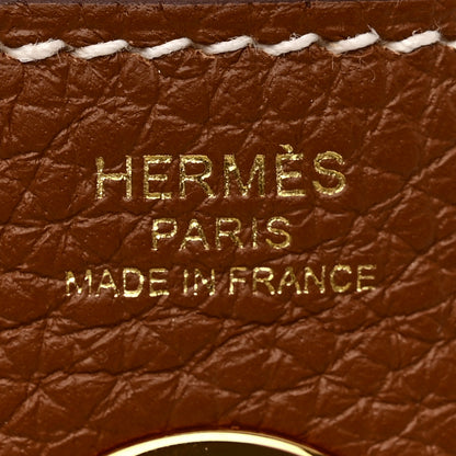 Hermes Taurillon Clemence Lindy 26 Gold 6 of 10