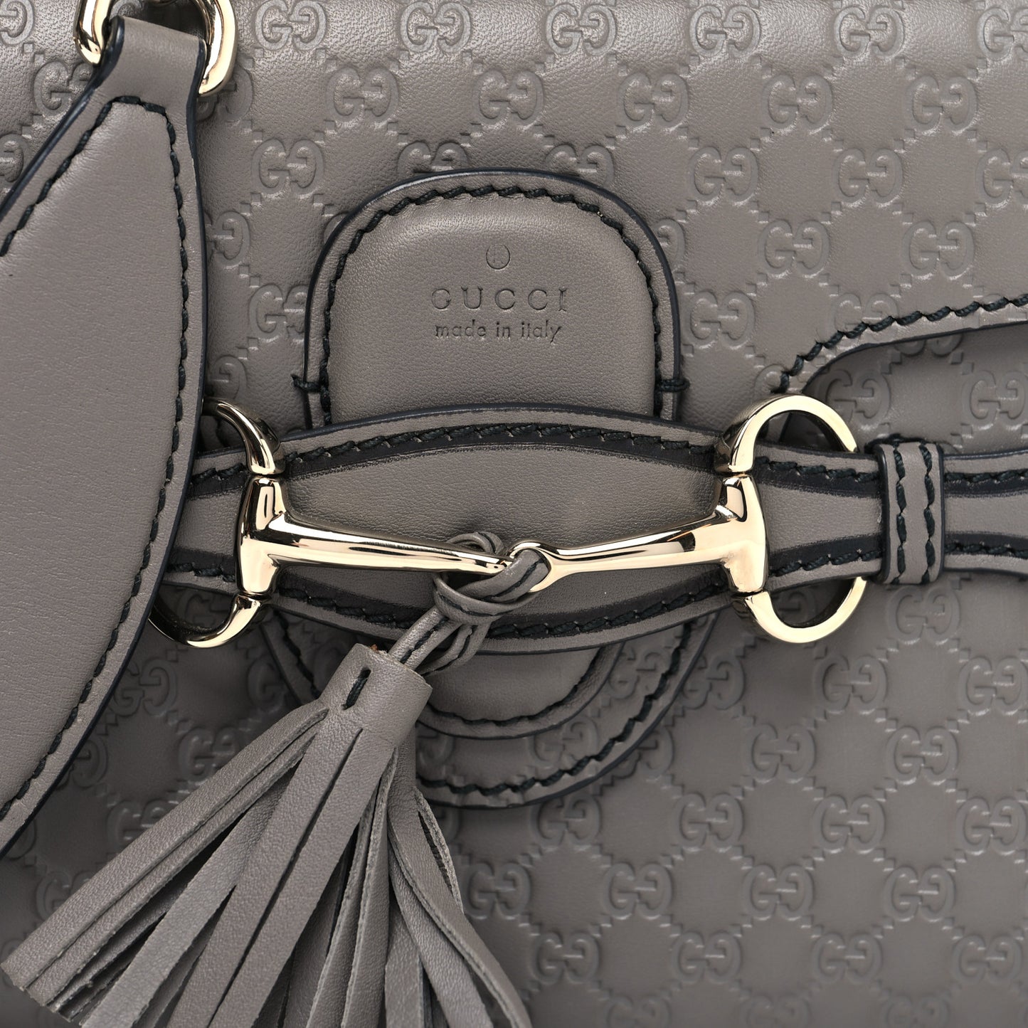 Soft Microguccissima Mini Emily Chain Shoulder Bag Loess