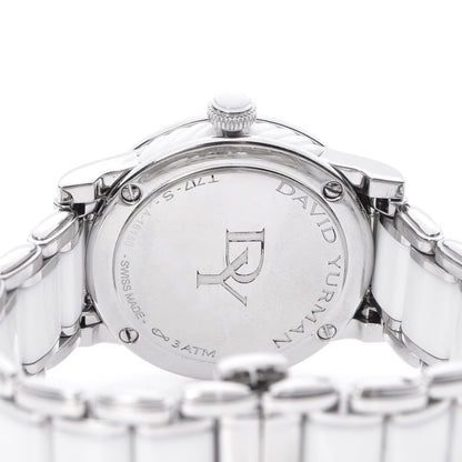 David Yurman Stainless Steel Ceramic Diamond 30mm Classic Quartz Watch White 7 of 8