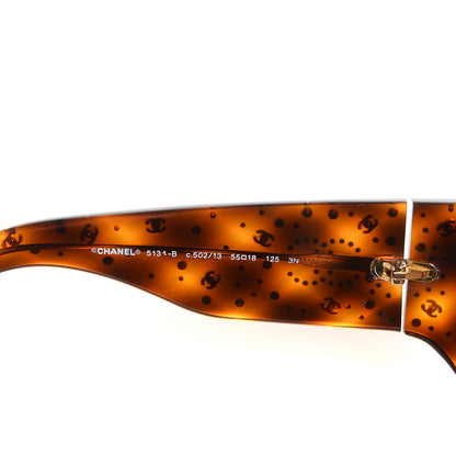 Chanel Swarovski Crystal CC Logo Sunglasses 5134-B Tortoise 3 of 5