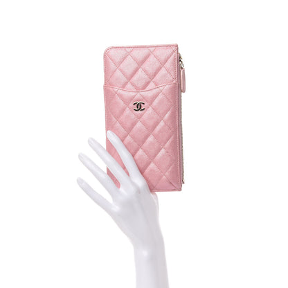 Chanel Iridescent Caviar Quilted Classic iPhone Pouch Rose Pink 2 of 8