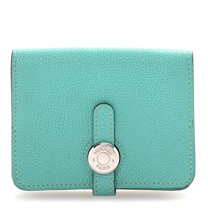Hermes Togo Dogon Card Case Lagon 1 of 8