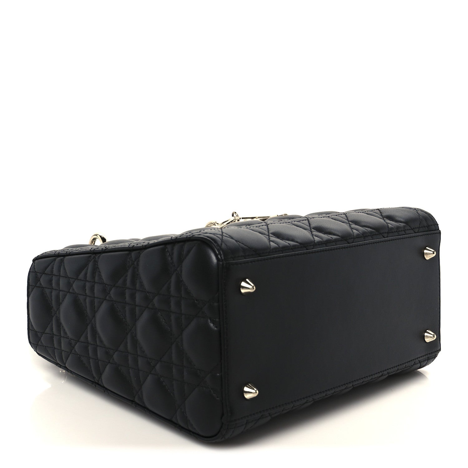 Christian Dior Lambskin Cannage Medium Lady Dior Black 4 of 10