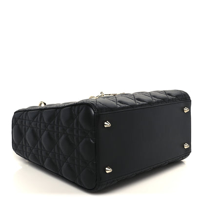 Christian Dior Lambskin Cannage Medium Lady Dior Black 4 of 10