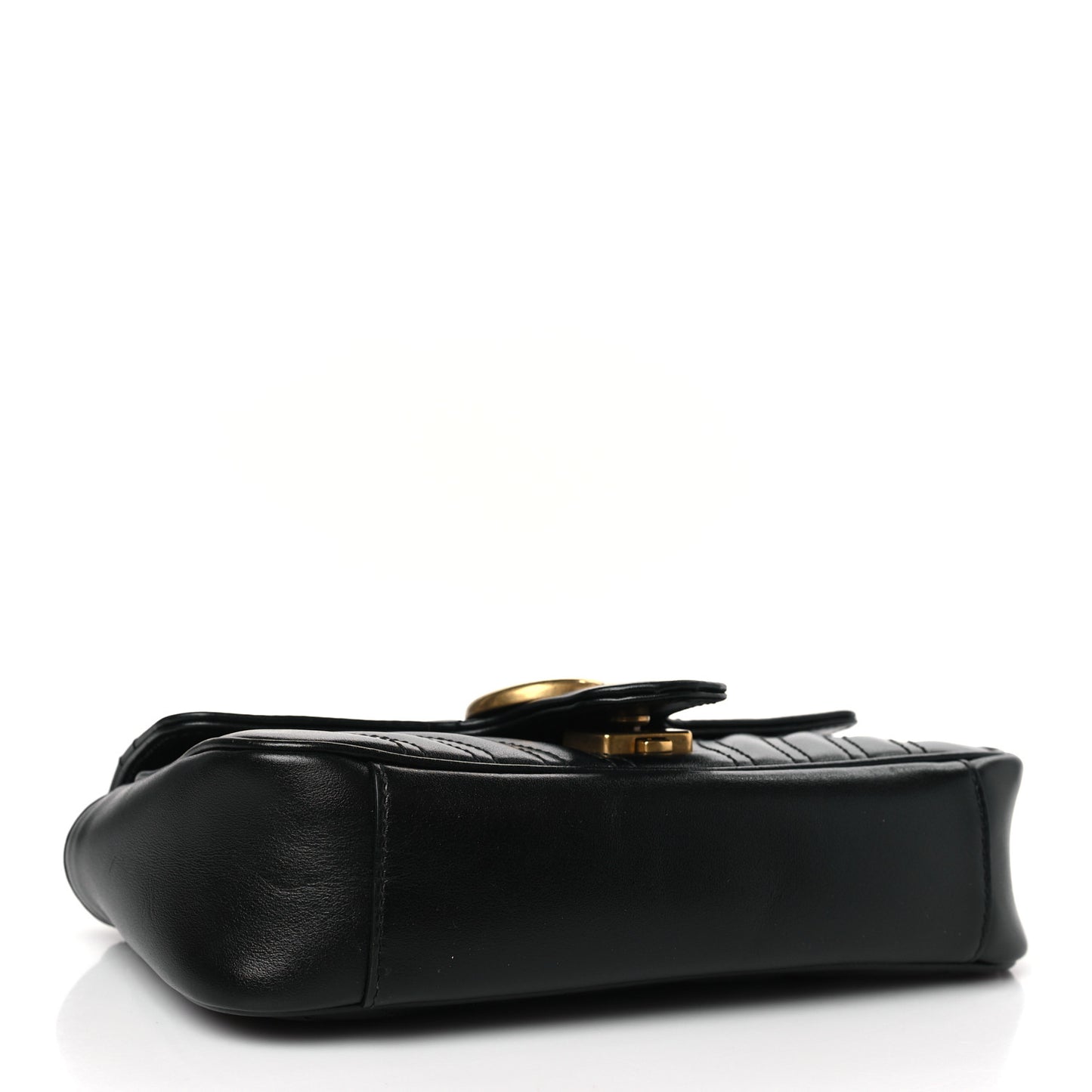 Calfskin Matelasse Mini GG Marmont Shoulder Bag Black