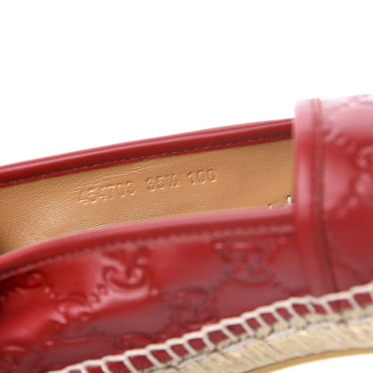 Gucci Guccissima Signature Espadrilles 35.5 Hibiscus Red 9 of 10