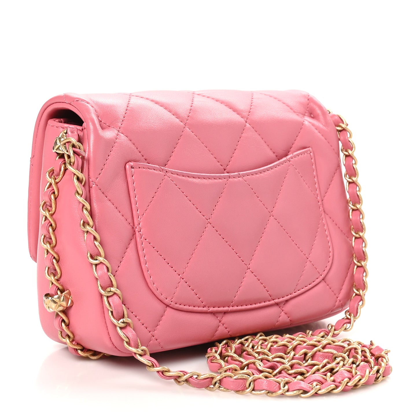 Lambskin Quilted CC Small Dynasty Flap Pink