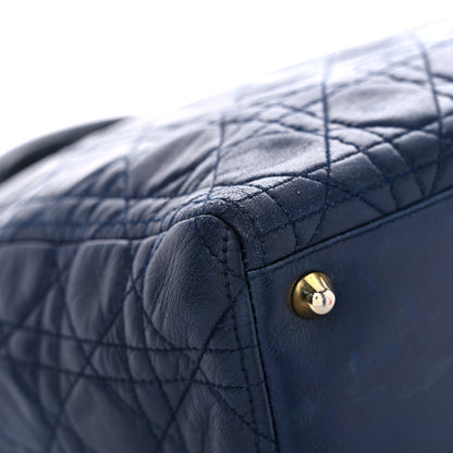 Christian Dior Lambskin Cannage Large Lady Dior Navy 7 of 24