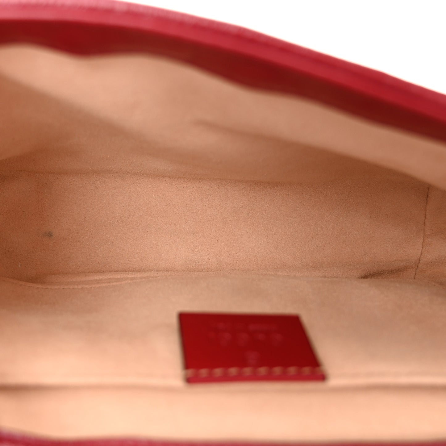 Monogram Azalea Calfskin Matelasse Diagonal Mini GG Marmont Shoulder Bag Beige Ebony New Cherry Red