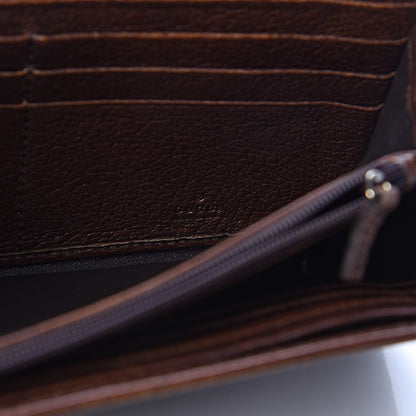Gucci Calfskin Web Flap Wallet Brown 6 of 8