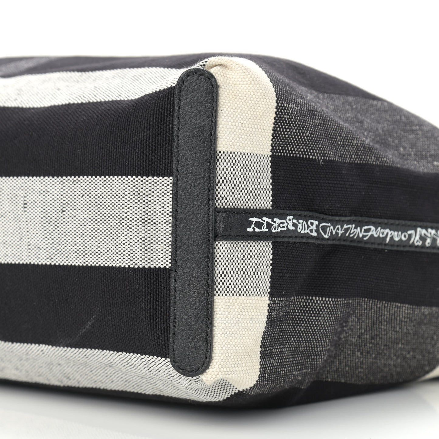 Coated Canvas Mega Check Sketchbook Medium Reversible Doodle Tote Black