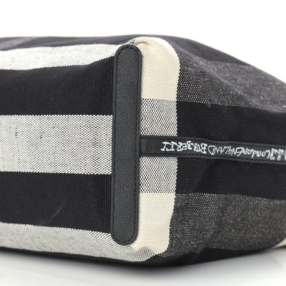 Burberry Coated Canvas Mega Check Sketchbook Medium Reversible Doodle Tote Black 16 of 18