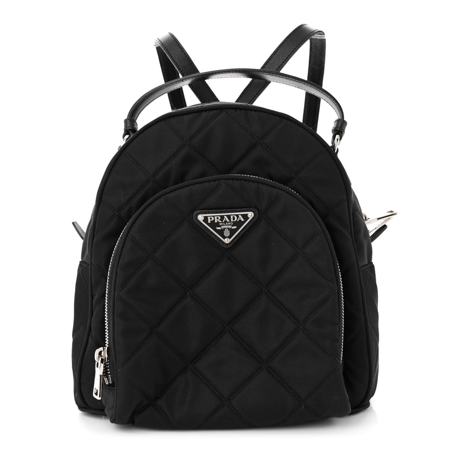 Nylon Tessuto Impuntu Quilted Backpack Black