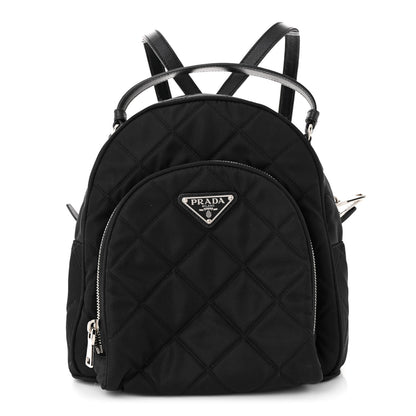 Prada Nylon Tessuto Impuntu Quilted Backpack Black 1 of 10