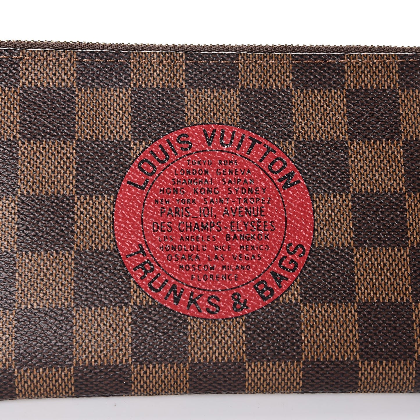 Damier Ebene Complice Trunks and Bags Wallet Red
