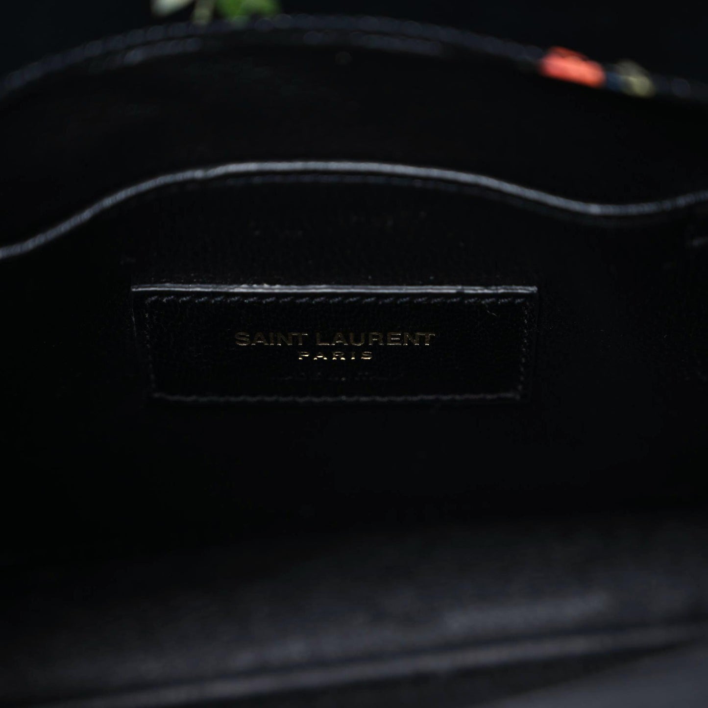 Calfskin Prairie Printed Nano Sac De Jour Black