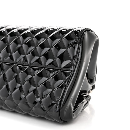 Chanel Patent Quilted Medium Just Mademoiselle Bowling Bag Black 10 of 10