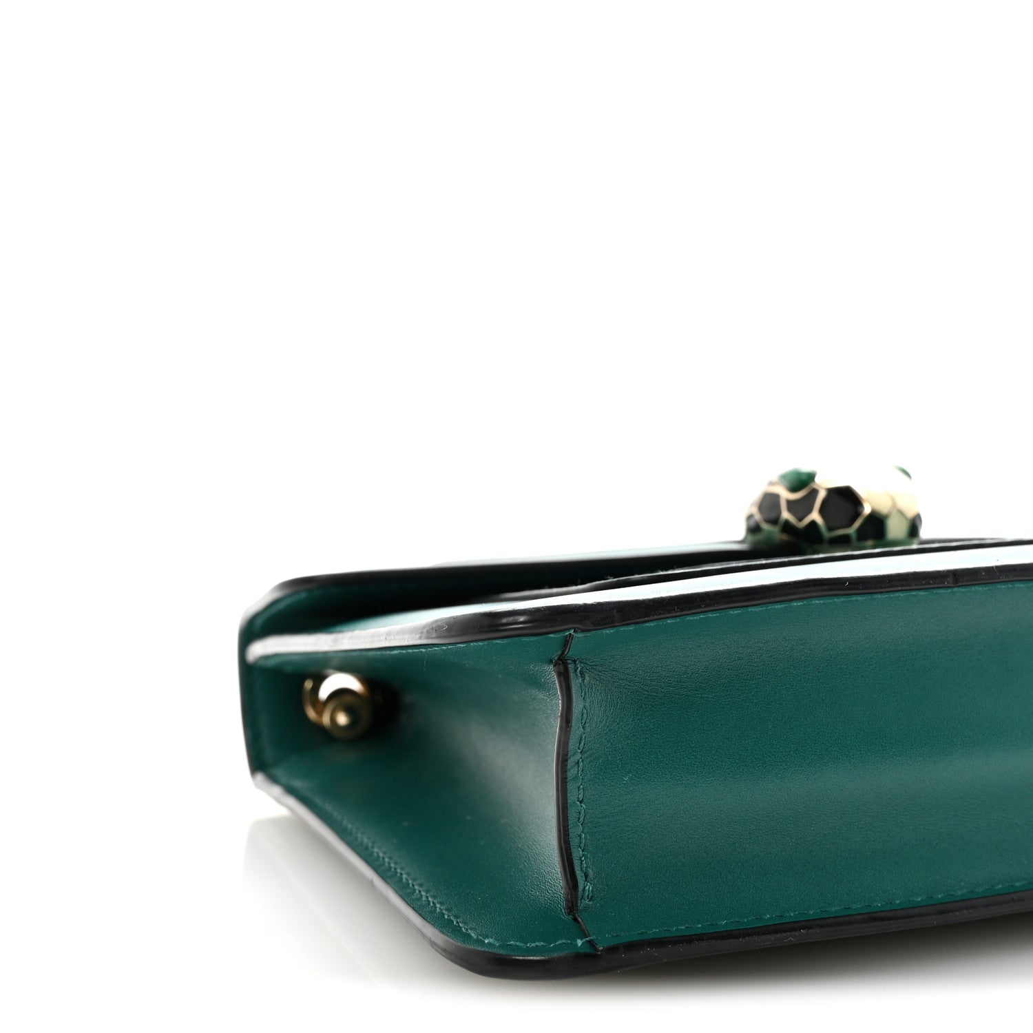 Bulgari Calfskin Small Serpenti Forever Snake Strap Crossbody Bag Emerald Green 8 of 9
