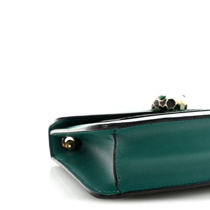 Bulgari Calfskin Small Serpenti Forever Snake Strap Crossbody Bag Emerald Green 8 of 9