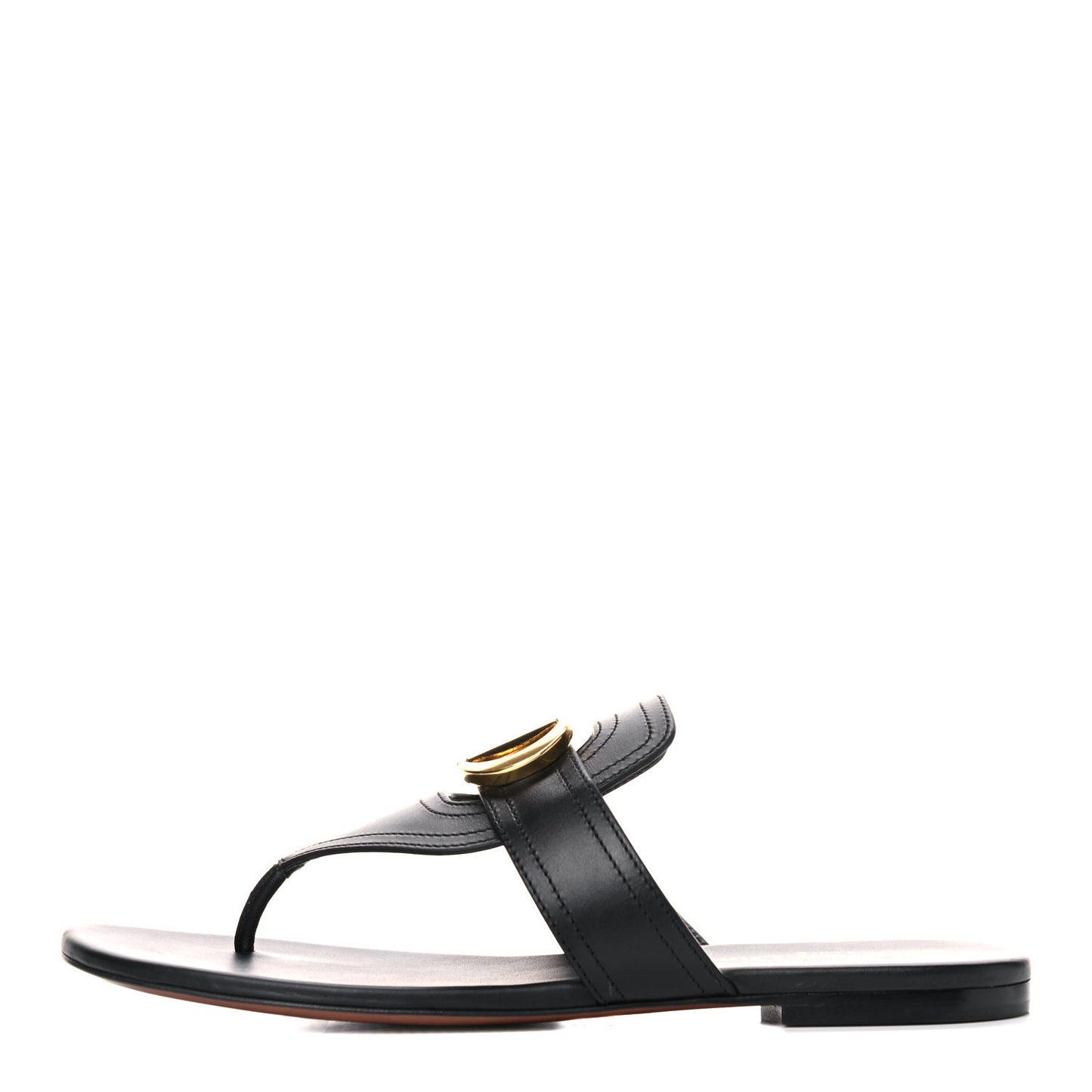 Calfskin 30 Montaigne Thong Sandals 38 Black