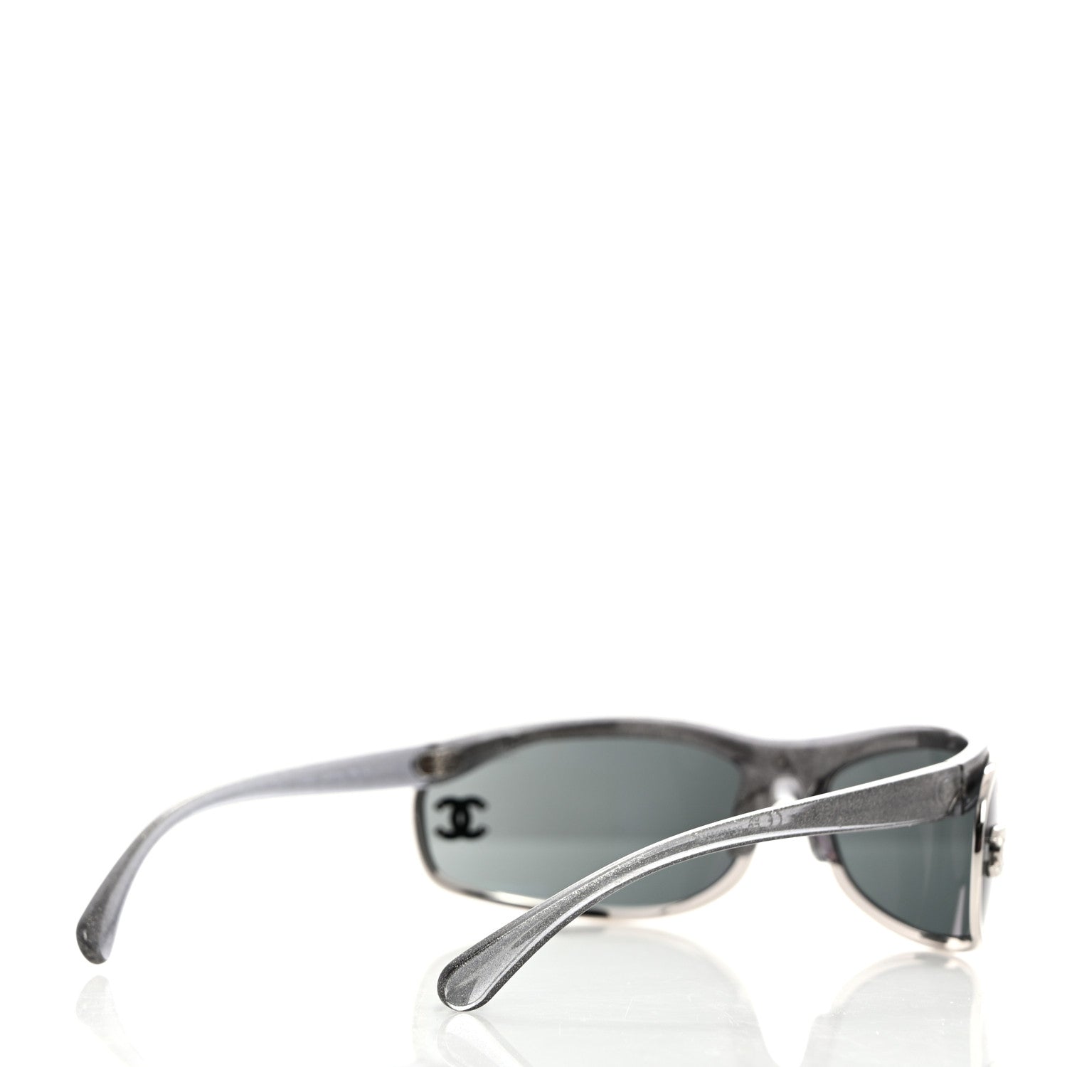 Chanel Shield Crystal CC Sunglasses S4614 Silver 1596999