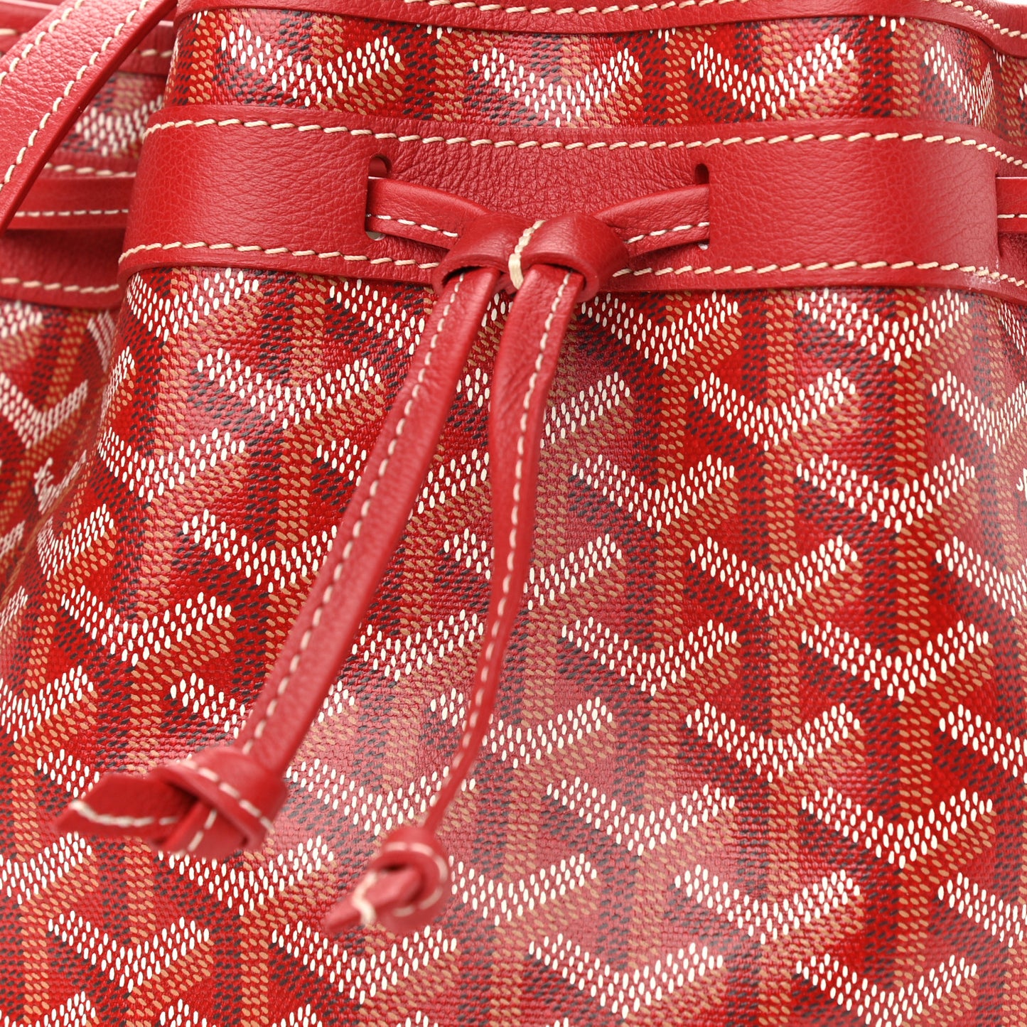 Goyardine Petit Flot Bucket Bag PM Red
