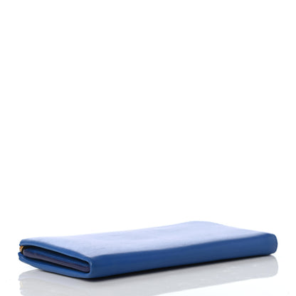 Celine Smooth Calfskin Large Half Zip Multifunction Wallet Blue 4 of 8