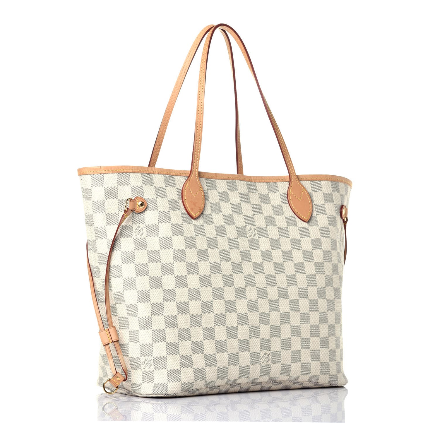 Damier Azur Neo Neverfull MM Rose Ballerine