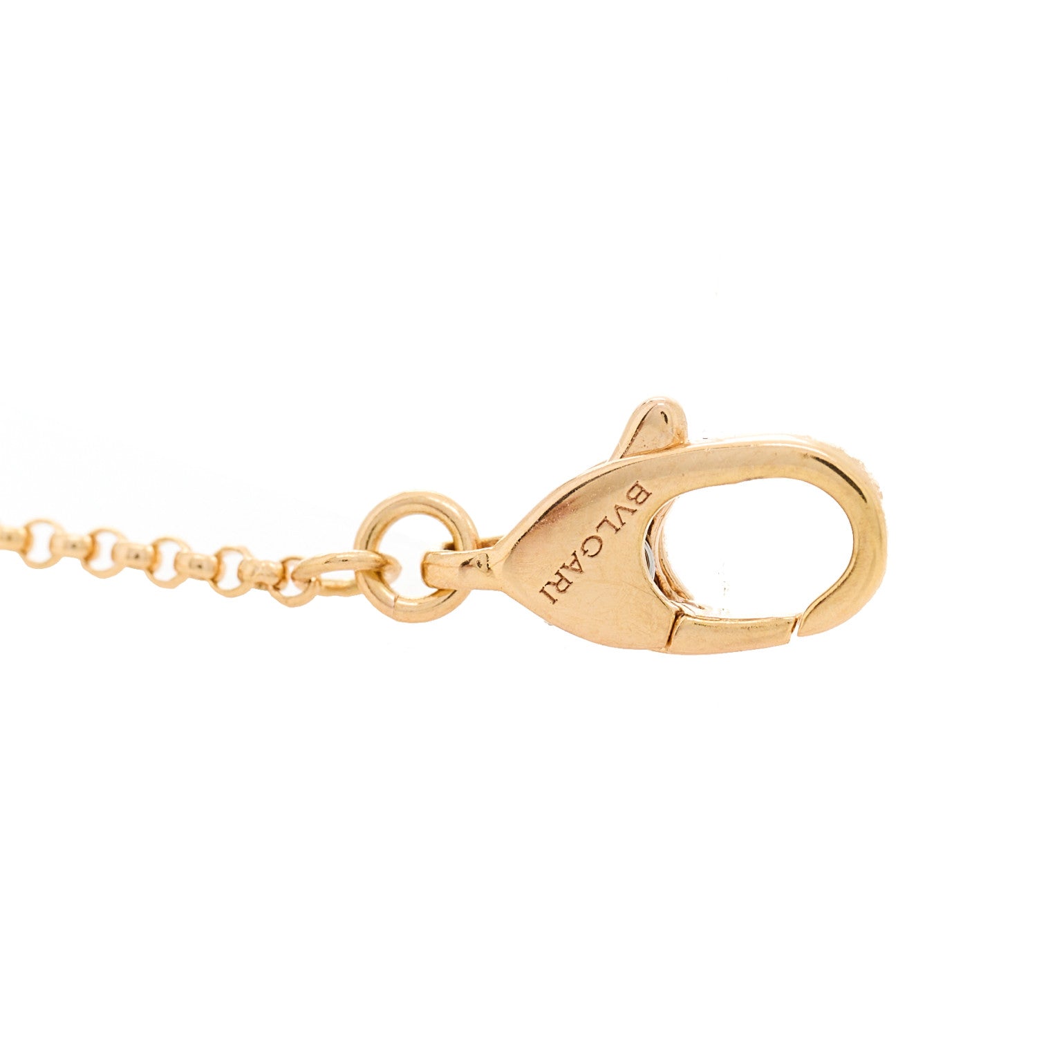 Bulgari 18K Rose Gold Diamond Small B.Zero1 Pave Pendant Necklace 9 of 9