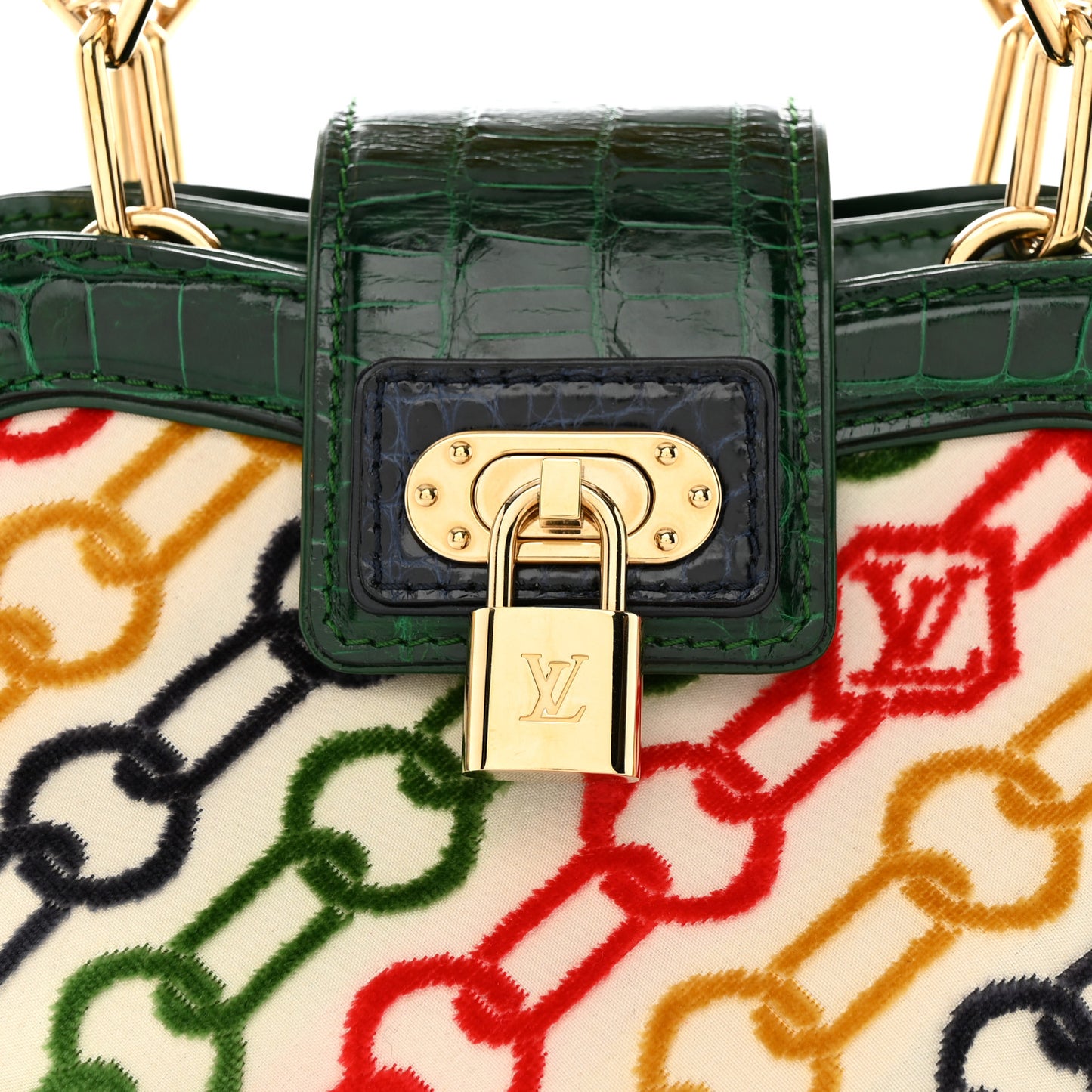 Alligator Velvet Chains Mini Linda Red Green Yellow