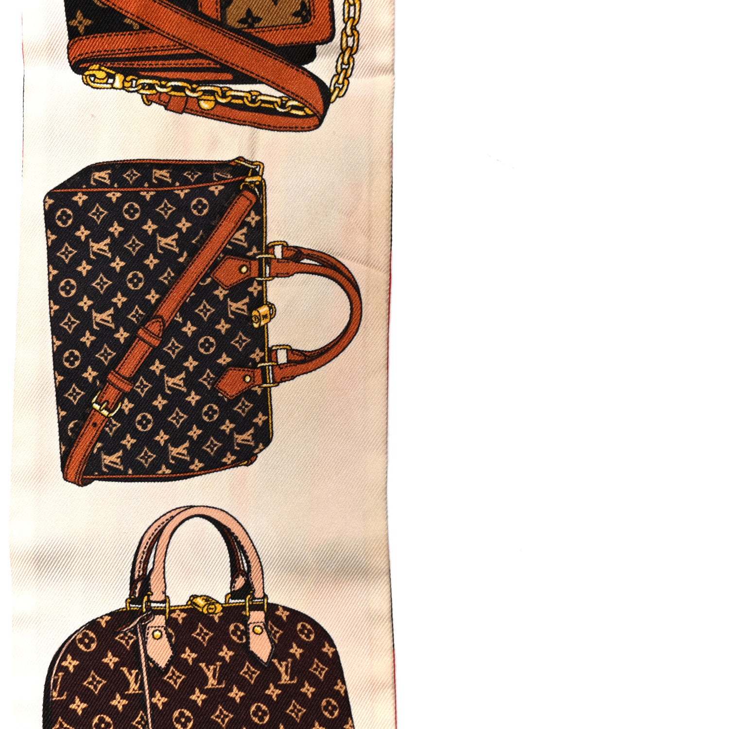 Louis Vuitton Silk Monogram Tribute To Bandeau Red 6 of 6