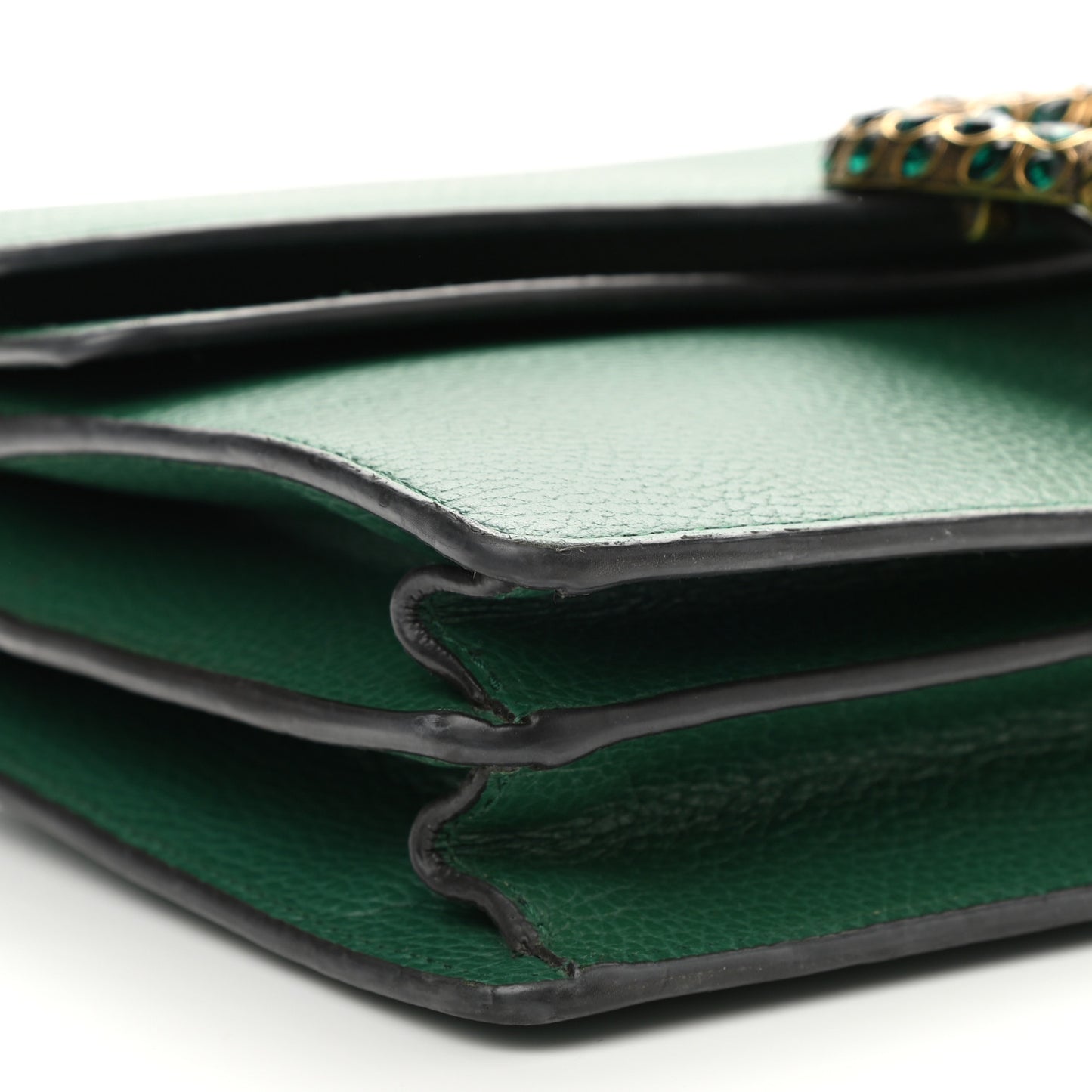 Pebbled Calfskin Small Dionysus Shoulder Bag Emerald