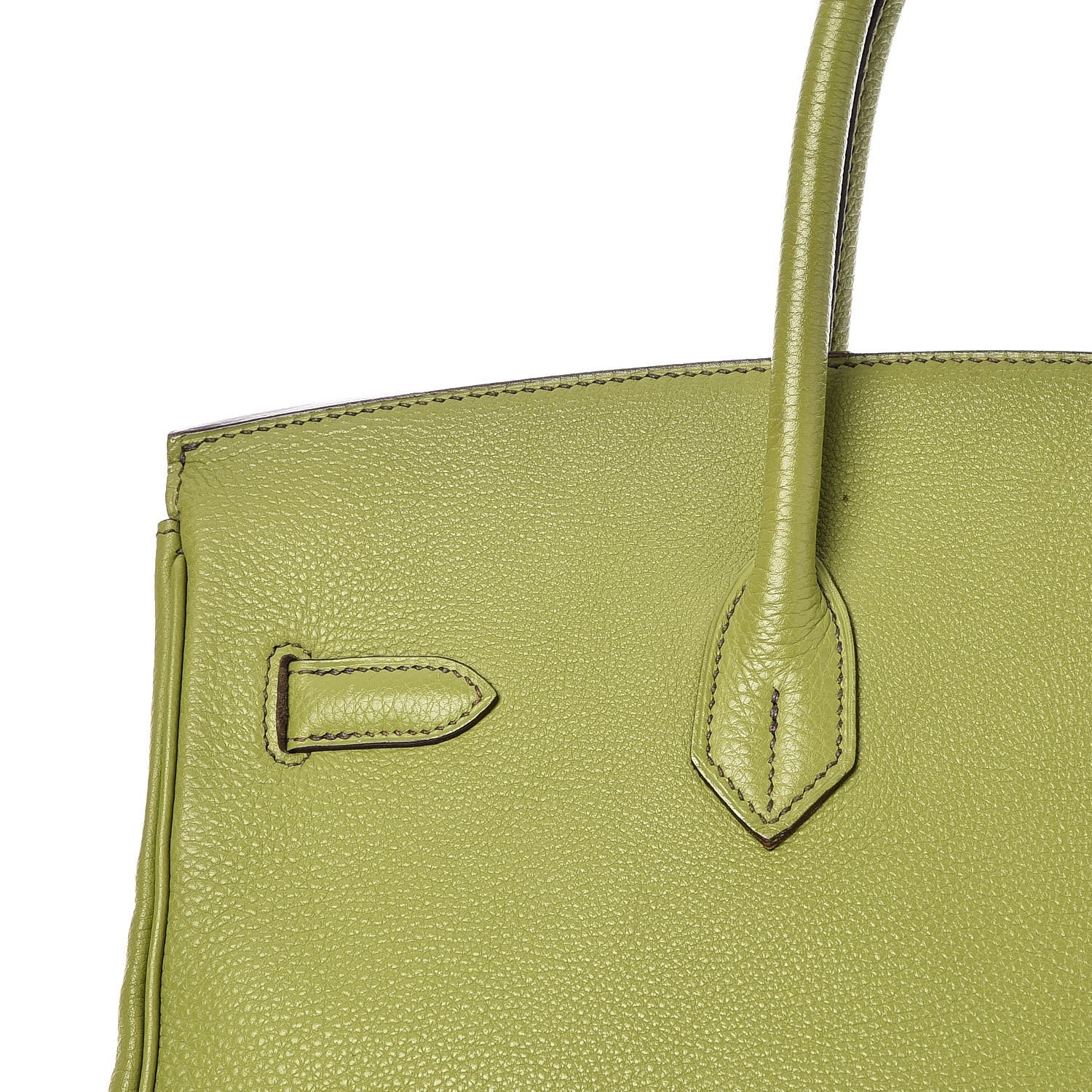 Hermes Taurillon Clemence Birkin 35 Vert Anis 30 of 41