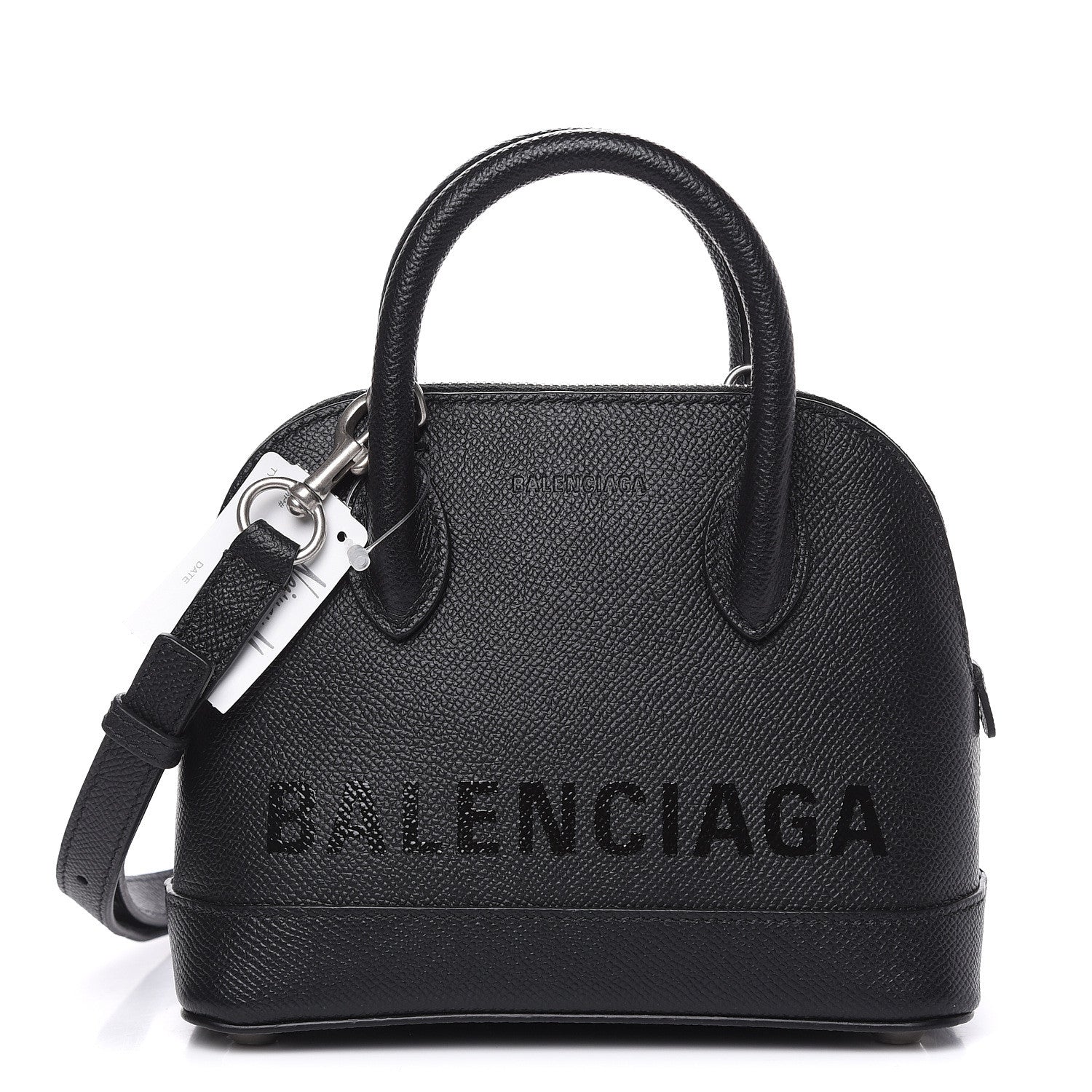 Balenciaga Signature Grained Calfskin XXS Ville Top Handle Bag Black 1 of 10