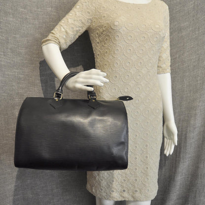 Louis Vuitton Epi Speedy 30 Black 2 of 8