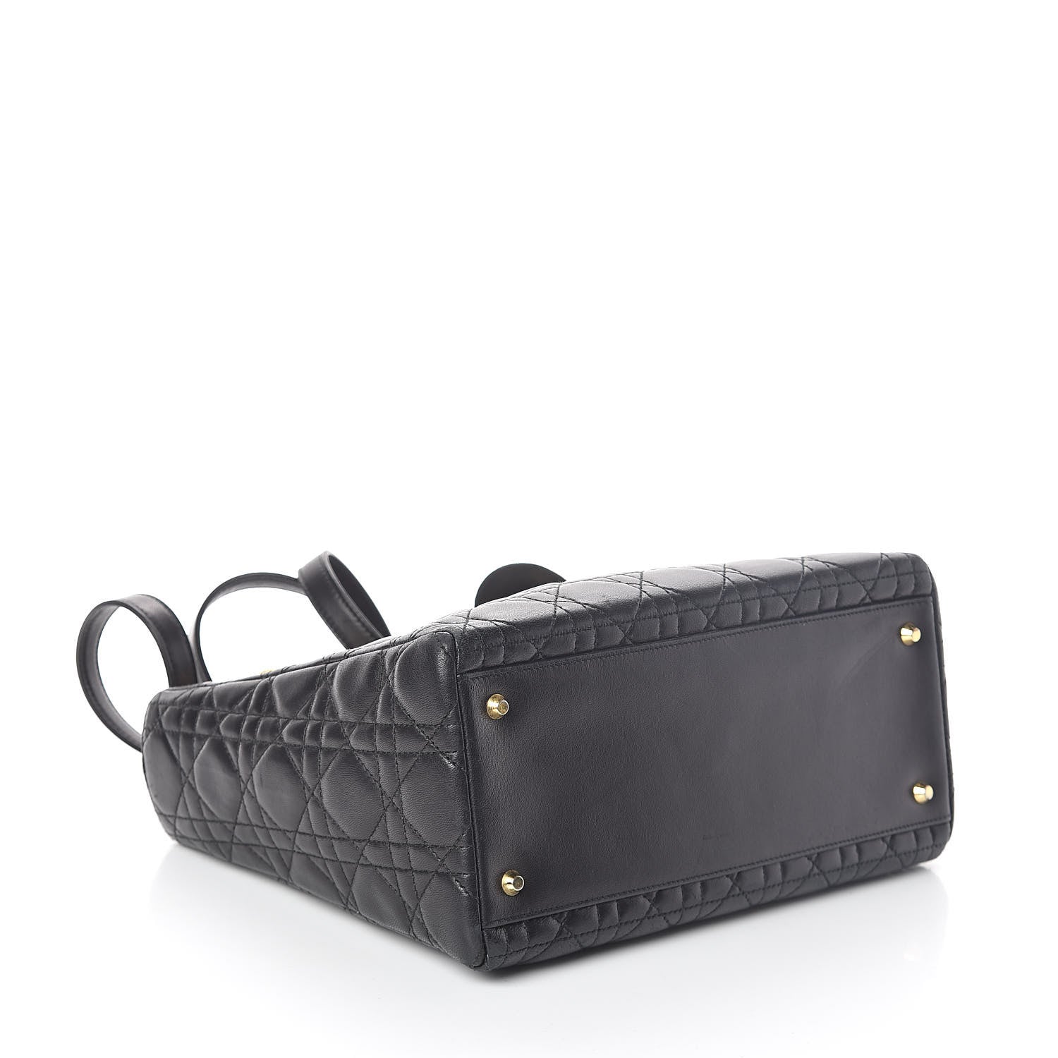 Christian Dior Lambskin Cannage Medium Lady Dior Black 4 of 11