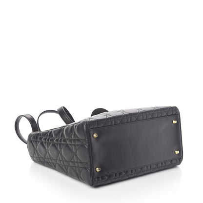 Christian Dior Lambskin Cannage Medium Lady Dior Black 4 of 11