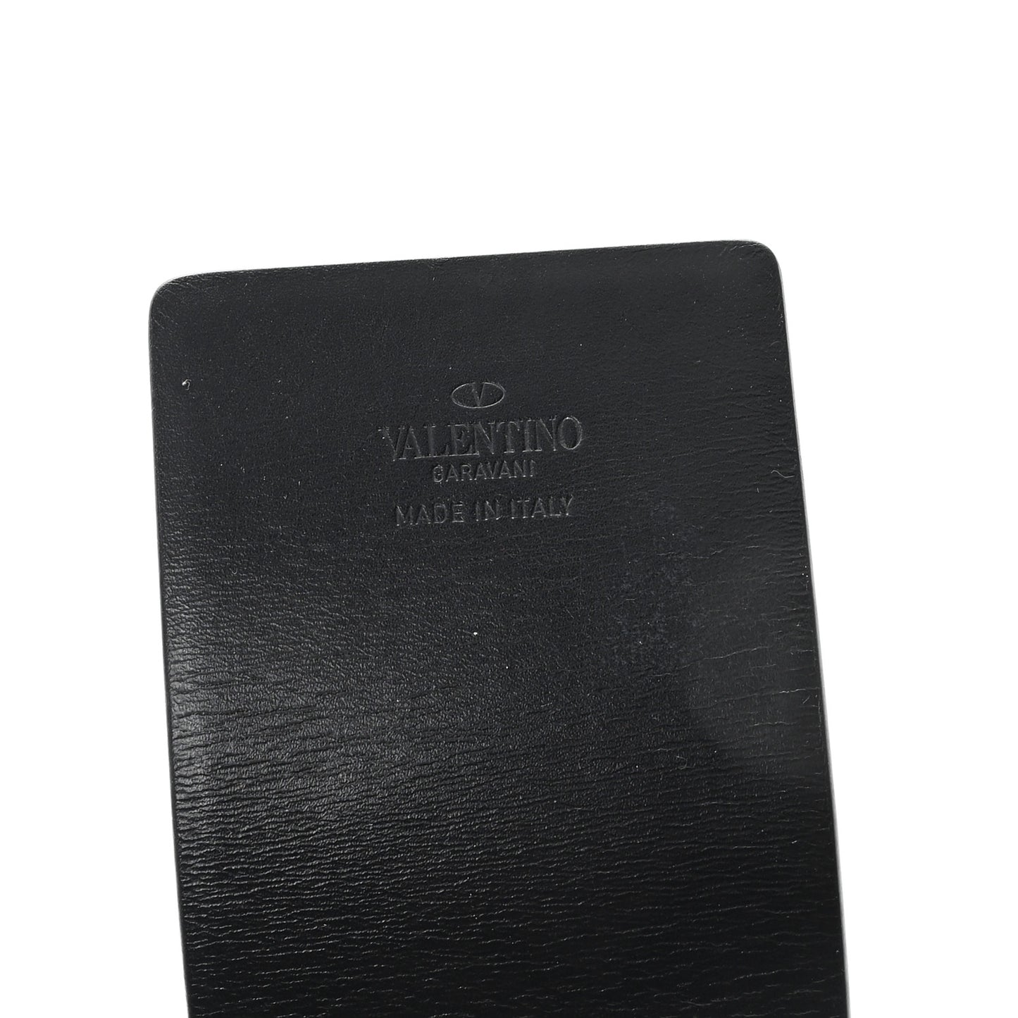 Calfskin Crystal VLogo 70mm Belt Black Water Rose