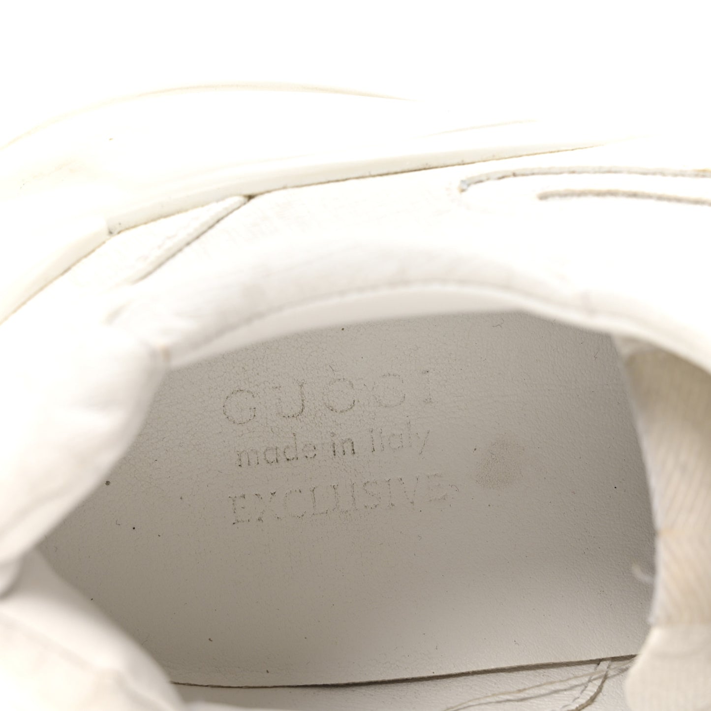 GG Supreme Monogram Womens Rhyton Sneakers 39.5 White
