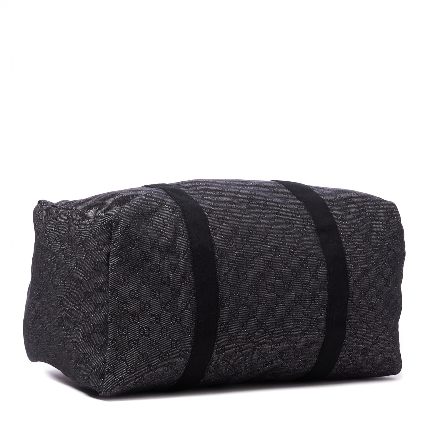 Denim Monogram Large Collapsible Carry On Duffle Black