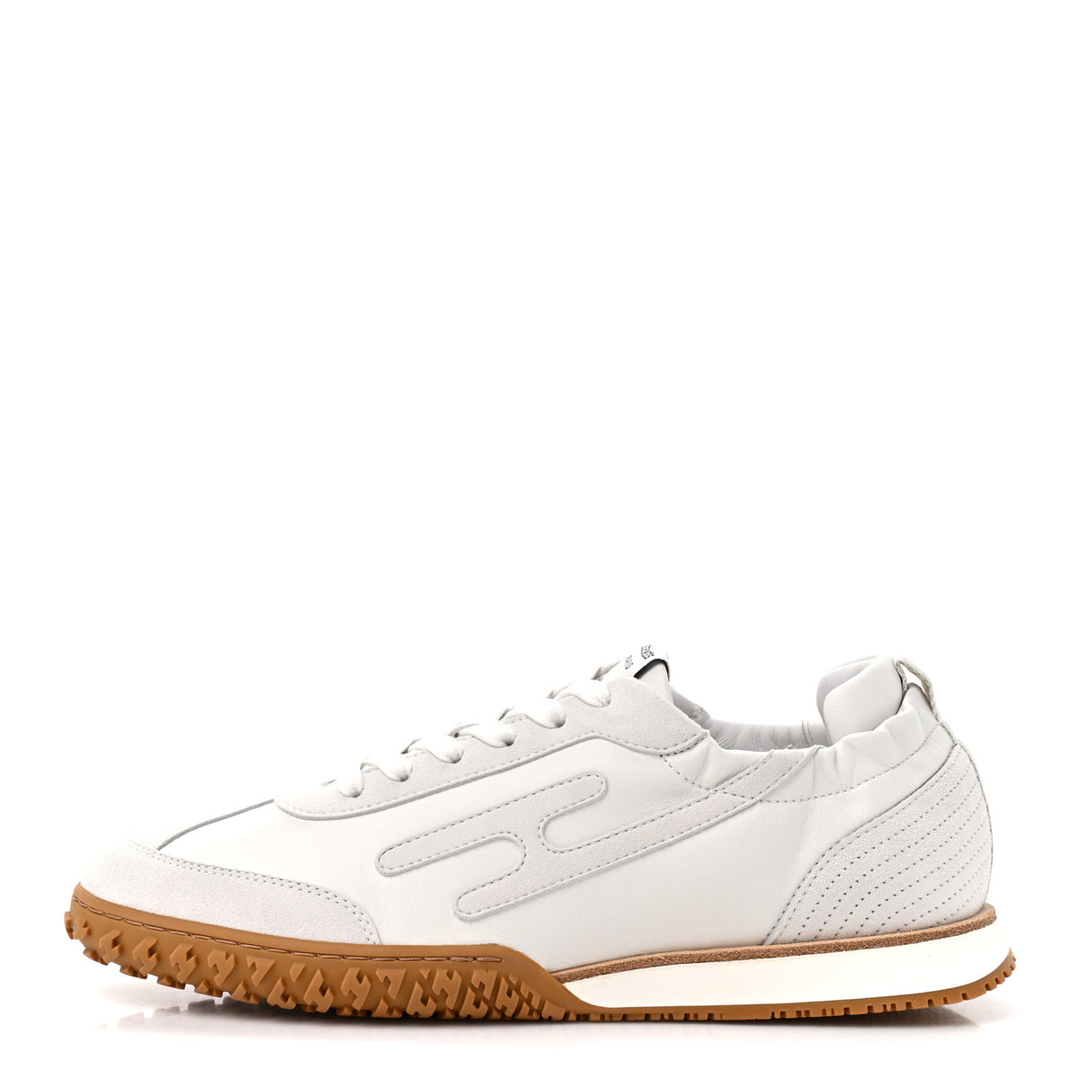 Hermes Nappa Suede Goatskin Womens Jet Sneakers 40.5 White 1 of 11