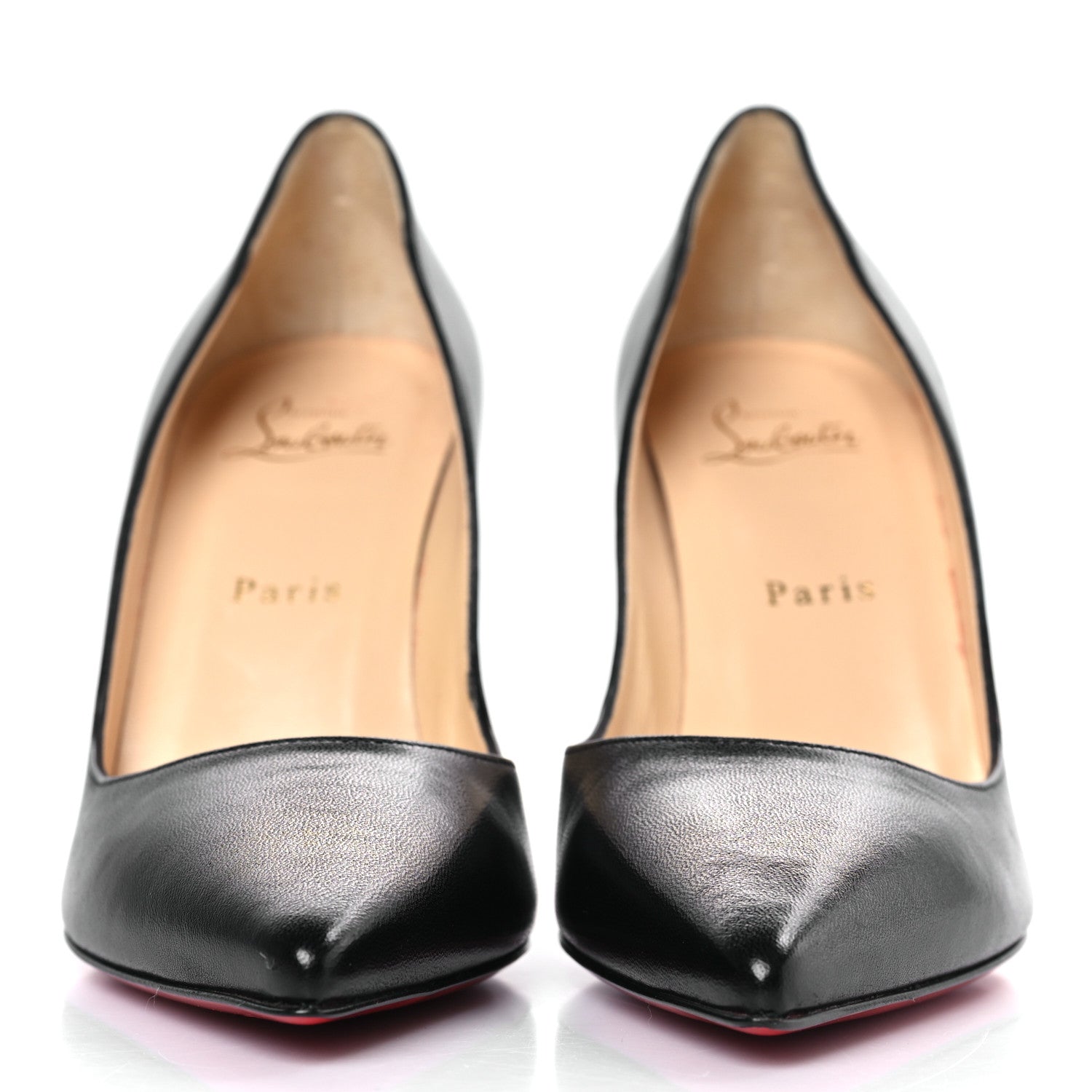 Christian Louboutin Shiny Nappa Apostrophy 100 Pumps 38.5 Black 2 of 9