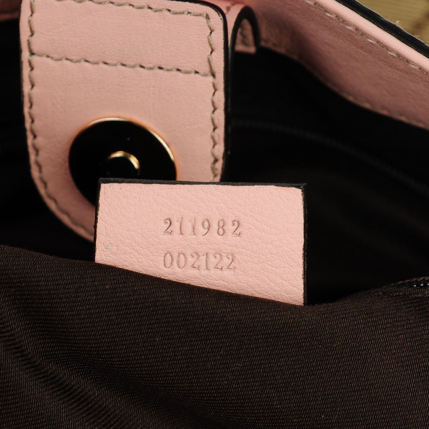 Monogram Medium D Gold Ring Tote Pink