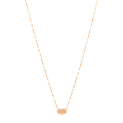 Tiffany 18K Rose Gold 9mm Elsa Peretti Bean Pendant Necklace 1 of 5