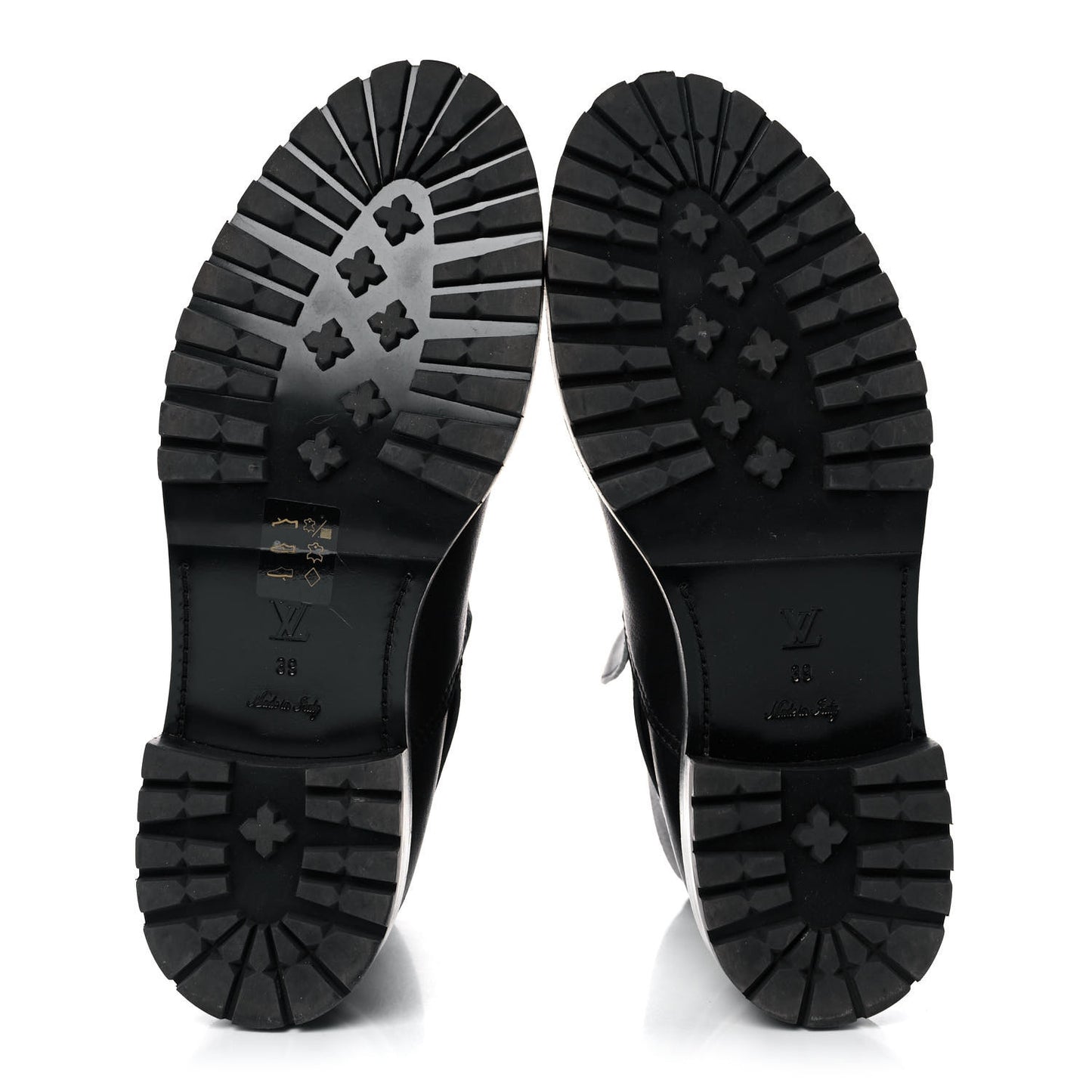 Calfskin Monogram Discovery Flat Ankle Boots 39 Black