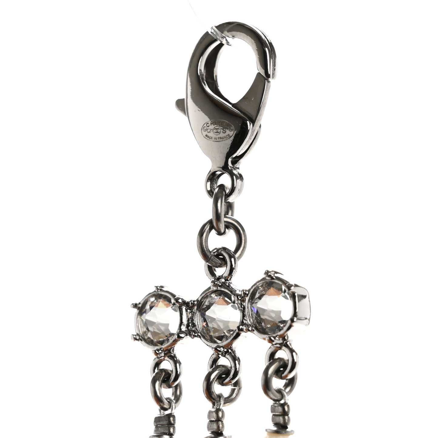 Pearl Crystal CC Wing Star Belt 100 40 Ruthenium Pearly White