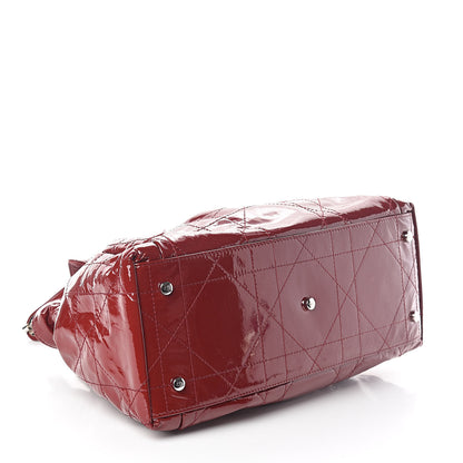 Christian Dior Patent Cannage Medium Le Trente Tote Red 4 of 8