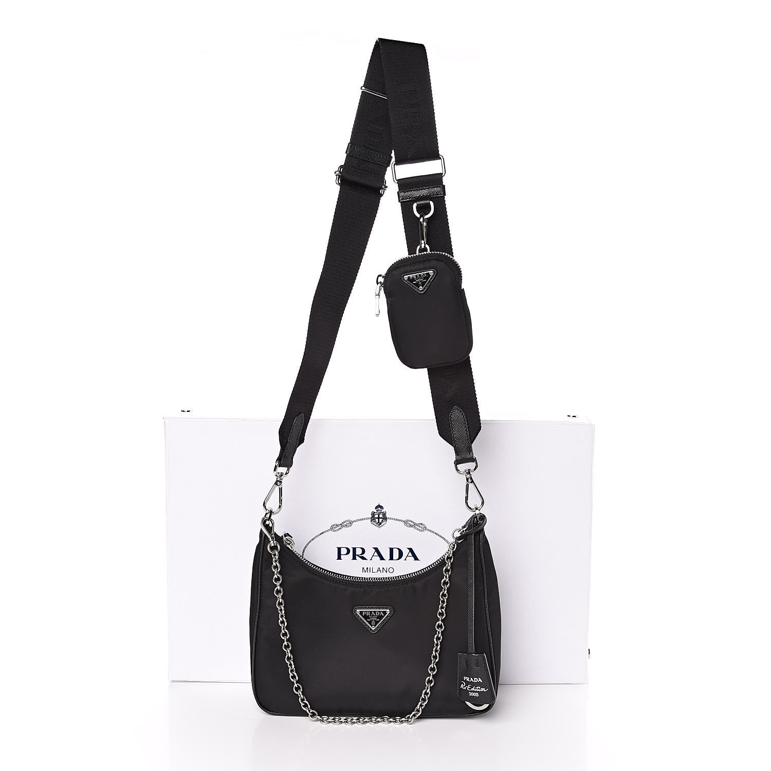 Prada Nylon Re-Edition 2005 Shoulder Bag Black 11 of 11